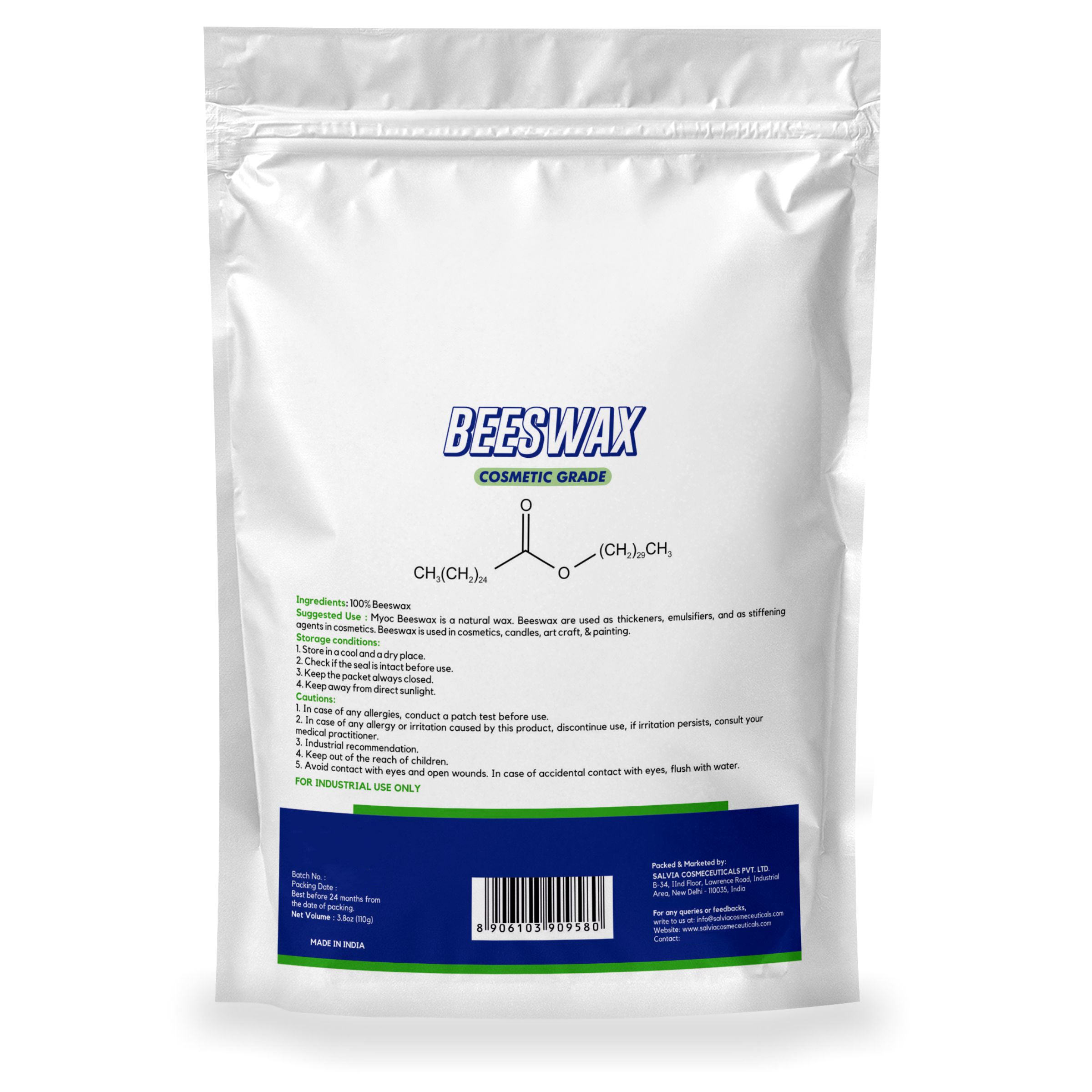 Salvia Cosmetic Raw Material,Texturizers & Fillers Myoc Pure Raw Beeswax (110gm) Salvia Cosmetic Raw Material,Texturizers & Fillers Myoc Pure Raw Beeswax (110gm)